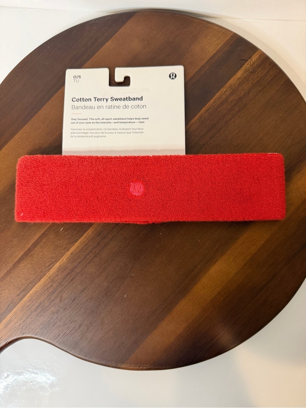 Lululemon Cotton Terry Sweatband Red NWT